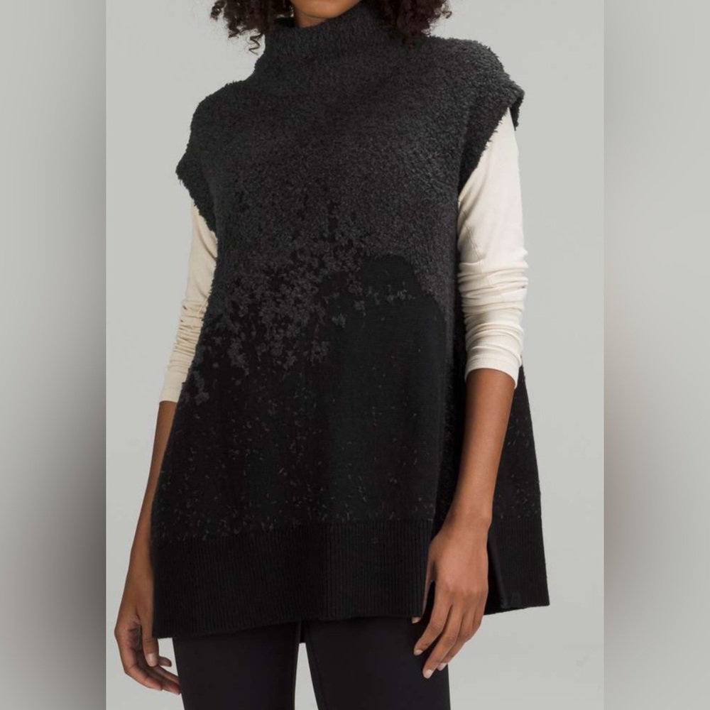 New Lulu lemon ombre knit texture poncho